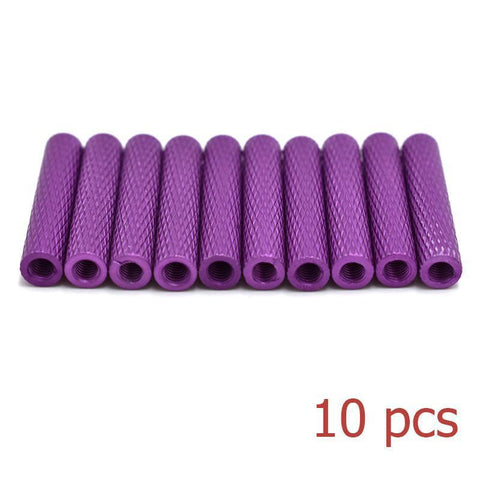 M3 x27mm Purple Textured Aluminium Standoff 10 pcs-FpvFaster