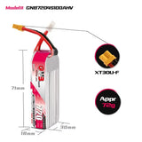 GAONENG GNB 720mAh 4S 100C LiHV 15.2V LiPo Battery Long Type XT30 [DG]