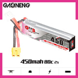 GAONENG GNB 450mAh 2S 80C 7.6V LiHV LiPo Battery Long Type XT30 [DG]