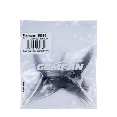 GEMFAN Hurricane 3520-3 Propeller 3.5 Inch FPV Racing 3 Blade (Set Of