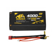 DOGCOM 4000mAh 100C 2S1P HV 7.6V Hardcase 4.0mm RC LiPO Battery T-Plug [DG]