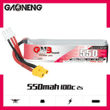 GAONENG GNB 550mAh 2S 100C 7.6V LiHV LiPo Battery Long Type XT30