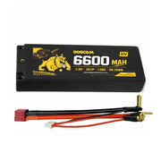 DOGCOM 6600mAh 130C 2S1P HV 7.6V Hardcase 5.0mm RC LiPO Battery T-Plug [DG]