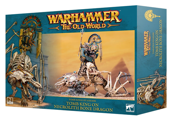 Tomb Kings Of Khemri: Tomb King On Necrolith Bone Dragon - image