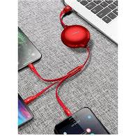 Cafele 3 in 1 Retractable Fast Charging USB Cable for iPhone Android and Micro 120cm-FpvFaster