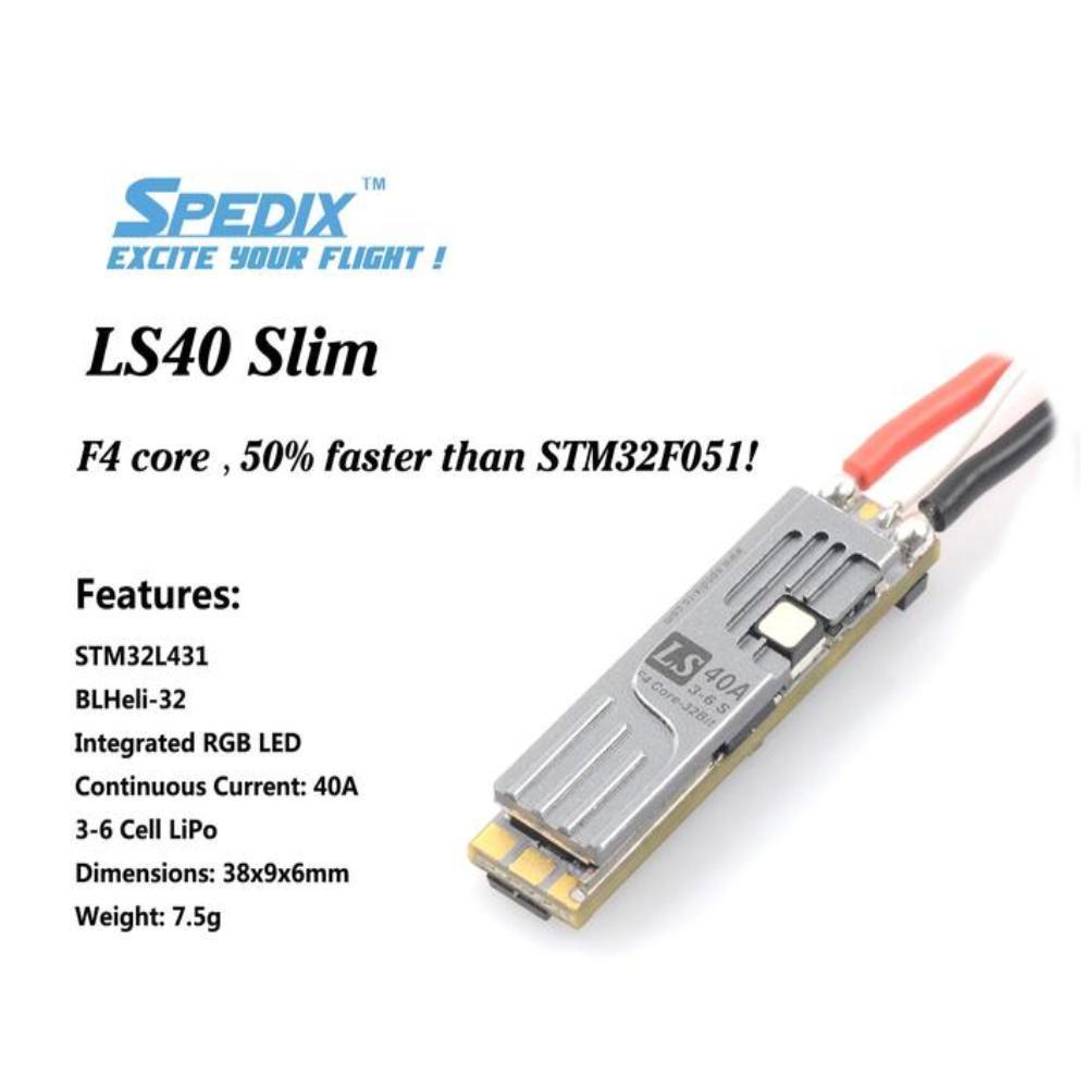 Spedix LS40 Slim 40A 3-6S F4 Core Brushless Individual ESC
